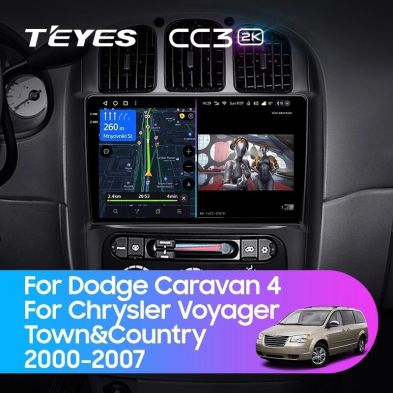 Штатная магнитола Teyes CC3 2K 6/128 Chrysler Town & Country 4 RS (2000-2007) Тип-B