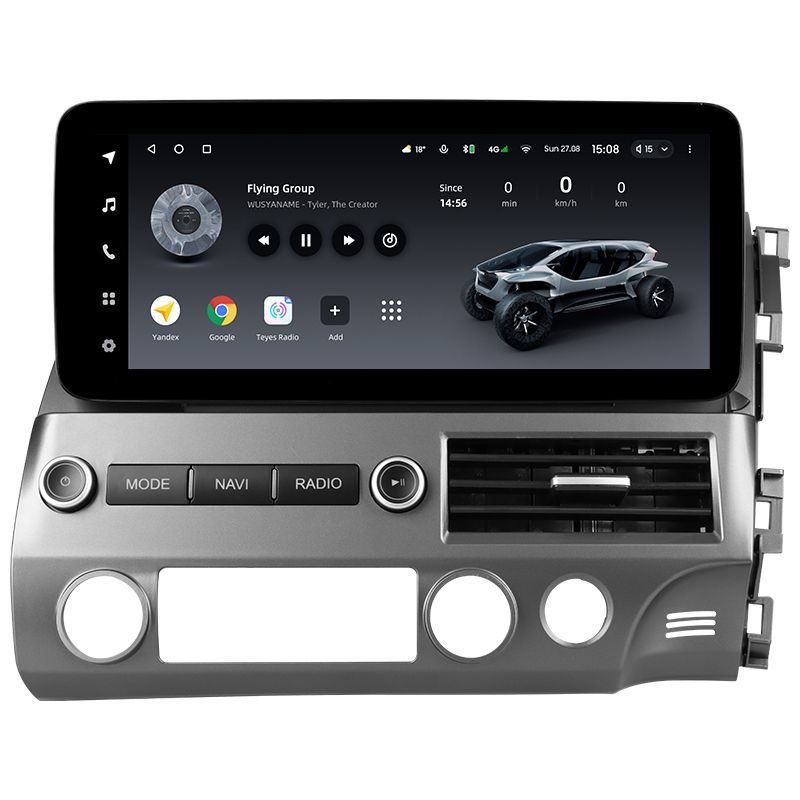 Переходная рамка Honda Civic 8 FK FN FD (2005-2012) Правый руль (12,3")