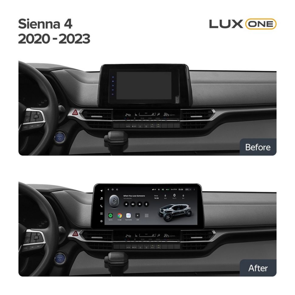 Переходная рамка Toyota Sienna 4 XL40 2020-2023 (12,3")