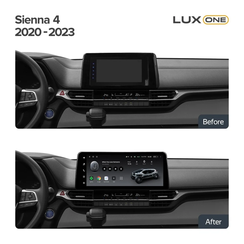 Переходная рамка Toyota Sienna 4 XL40 2020-2023 (12,3")