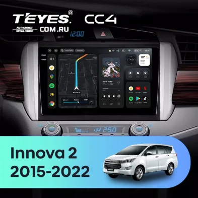 Штатная магнитола Teyes CC4 8/128 Toyota Innova 2 (2015-2022) Правый руль