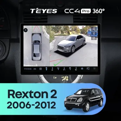 Штатная магнитола Teyes CC4 Pro 360 8/128 SsangYong Rexton Y250 2 (2006-2012) (13")