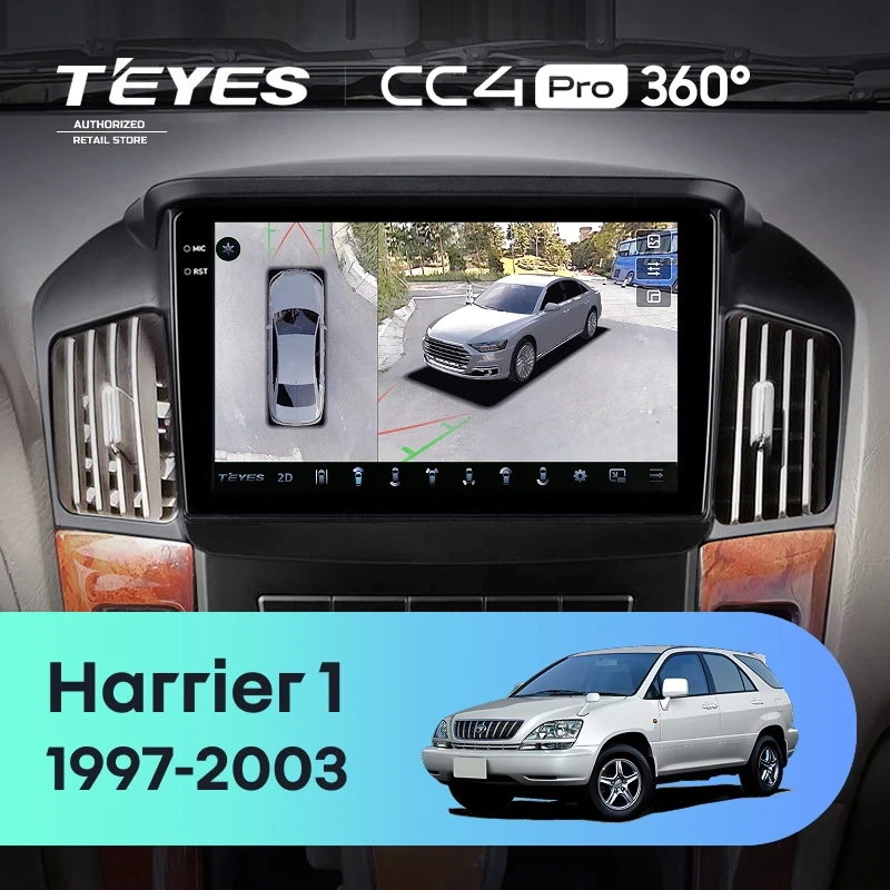 Штатная магнитола Teyes CC4 Pro 360 12/256 Toyota Harrier 1 (XU10) (1997-2003) F2