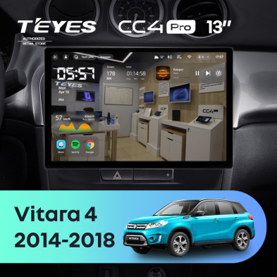 Штатная магнитола Teyes CC4 Pro 8/128 Suzuki Vitara 2 (2014-2018) (13")
