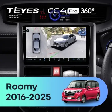 Штатная магнитола Teyes CC4 Pro 360 8/128 Toyota Roomy (2016-2025) Правый руль