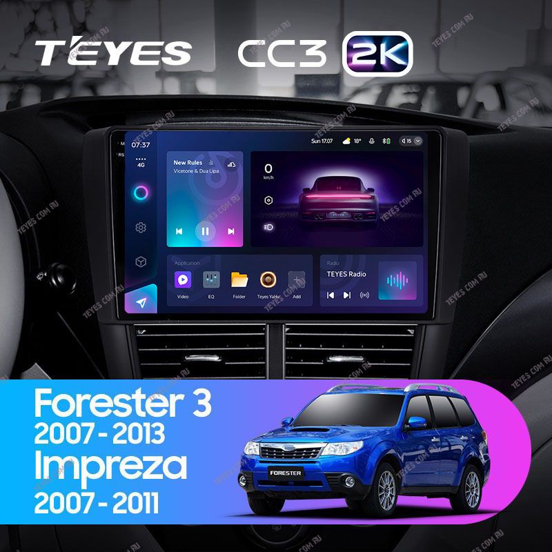 Штатная магнитола Teyes CC3 2K 4/32 Subaru Forester 3 SH (2007-2013)