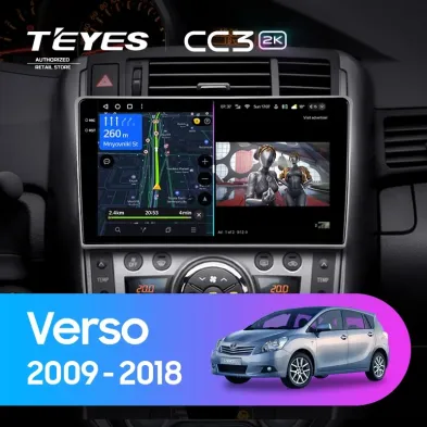 Штатная магнитола Teyes CC3 2K 6/128 Toyota Verso R20 (2009-2018) F1
