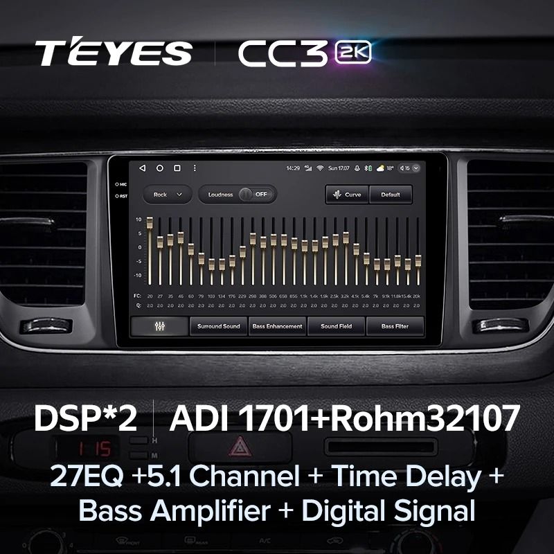 Штатная магнитола Teyes CC3 2K 4/32 Kia Carnival 3 YP (2014-2021) F2 Тип-A