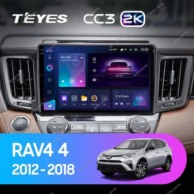 Штатная магнитола Teyes CC3 2K 4/32 Toyota RAV4 (2012-2018)