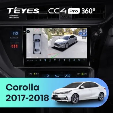 Штатная магнитола Teyes CC4 Pro 360 8/128 Toyota Corolla (2017-2018) Тип-B