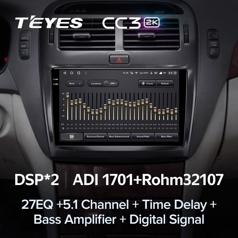 Штатная магнитола Teyes CC3 2K 4/64 Lexus LS430 XF30 (2000-2006) F1