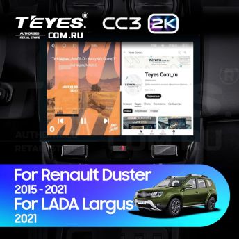 Штатная магнитола Teyes CC3 2K 360 6/128 Renault Duster (2015-2021) F1 (13")