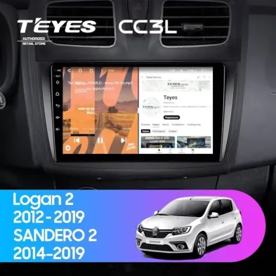 Штатная магнитола Teyes CC3L 4/64 Renault Sandero 2 (2013-2022) F2