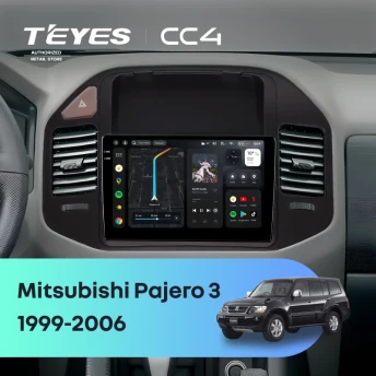 Штатная магнитола Teyes CC4 8/128 Mitsubishi Pajero 3 (1999-2006) (черная)