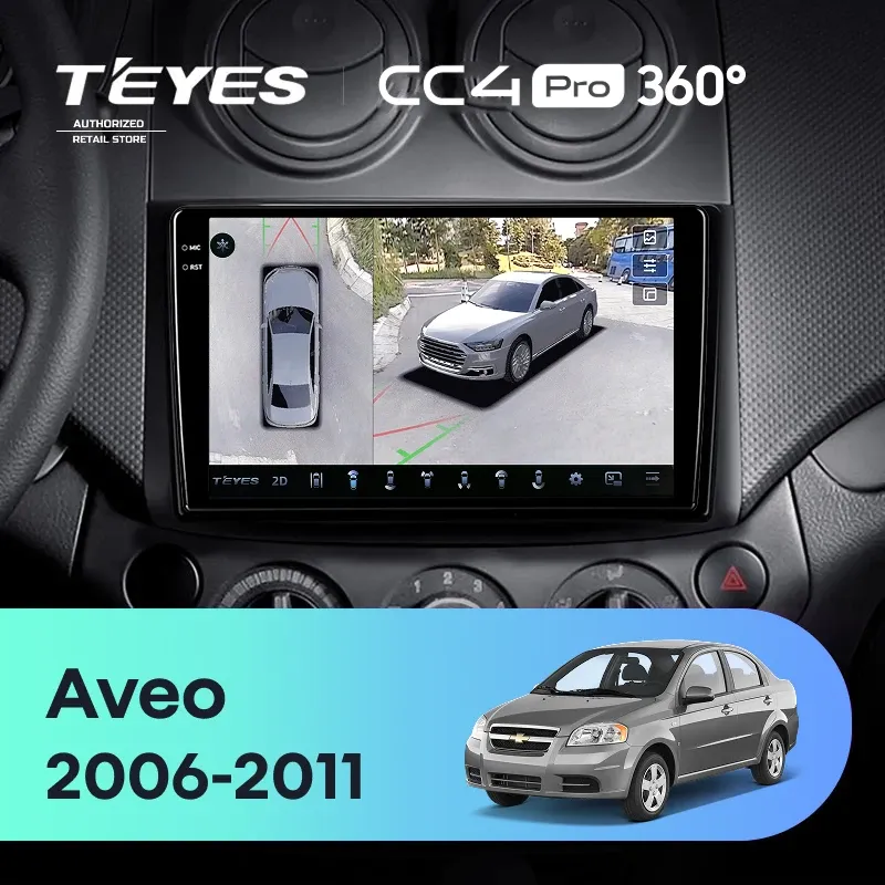 Штатная магнитола Teyes CC4 Pro 360 8/128 Chevrolet Aveo (2006-2011)