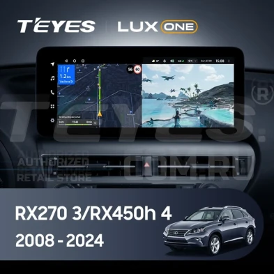 Штатная магнитола Teyes LUX ONE 4/32 Lexus RX270 3 RX450h 3 AL10 (2008-2015) Тип-D