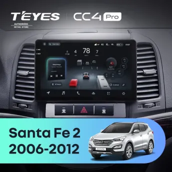 Штатная магнитола Teyes CC4 Pro 8/128 Hyundai Santa Fe 2 (2006-2012)
