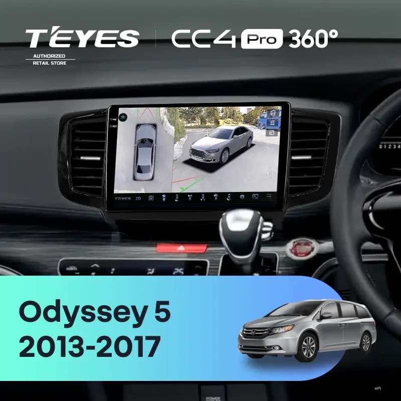 Штатная магнитола Teyes CC4 Pro 360 12/256 Honda Odyssey 5 (2013-2017)