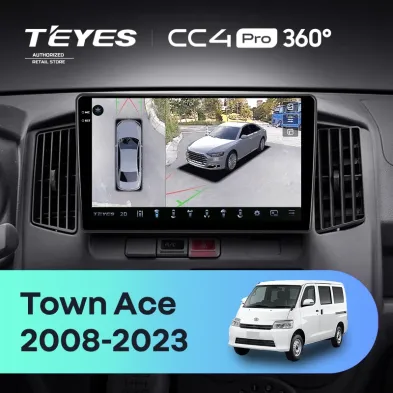 Штатная магнитола Teyes CC4 Pro 360 8/128 Toyota Town Ace (2008-2023)