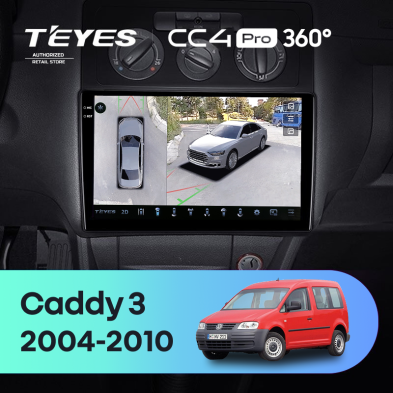 Штатная магнитола Teyes CC4 Pro 360 8/128 Volkswagen Caddy 2K (2004-2010)