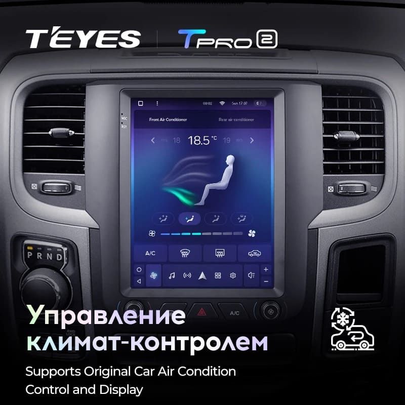 Штатная магнитола Tesla style Teyes TPRO 2 4/64 Dodge Ram 4 IV DJ DS (2013-2019) Тип-A