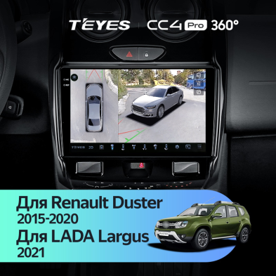 Штатная магнитола Teyes CC4 Pro 360 8/128 Renault Duster (2015-2020) F2