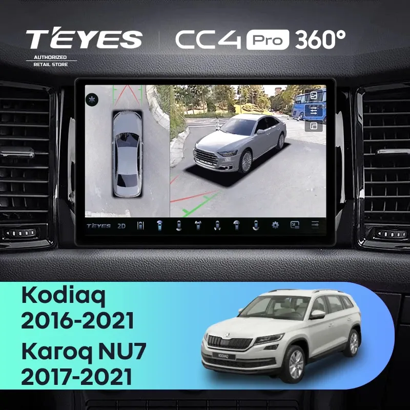 Штатная магнитола Teyes CC4 Pro 360 12/256 Skoda Karoq (2017-2021) Тип-A (11")