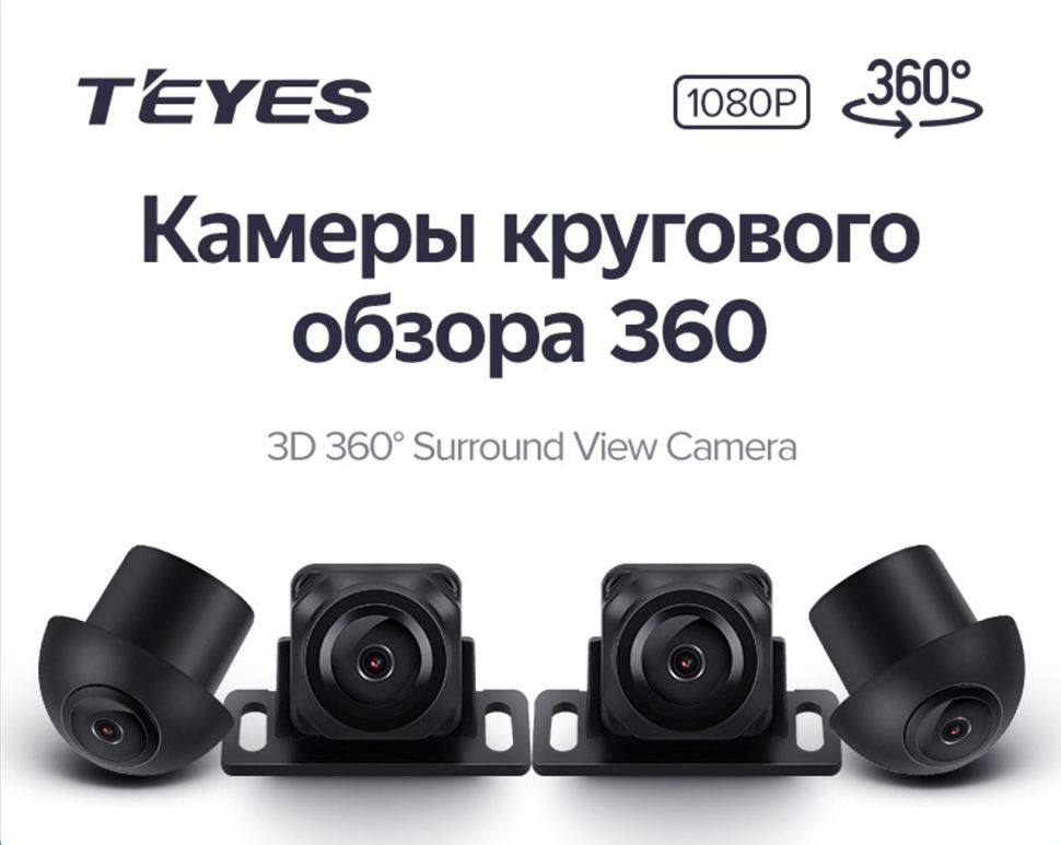 Камеры кругового обзора Teyes 3D 360 1080P