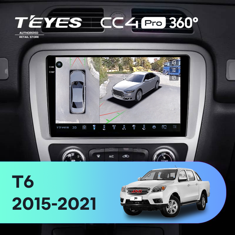 Штатная магнитола Teyes CC4 Pro 360 12/256 JAC T6 (2015-2021)