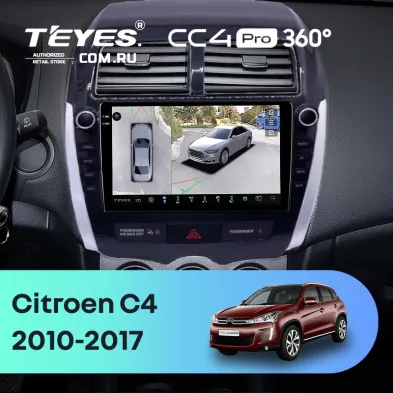 Штатная магнитола Teyes CC4 Pro 360 12/256 Citroen C4 Aircross (2010-2017) Тип-B (9")