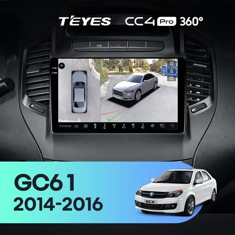 Штатная магнитола Teyes CC4 Pro 360 12/256 Geely GC6 1 (2014-2016)