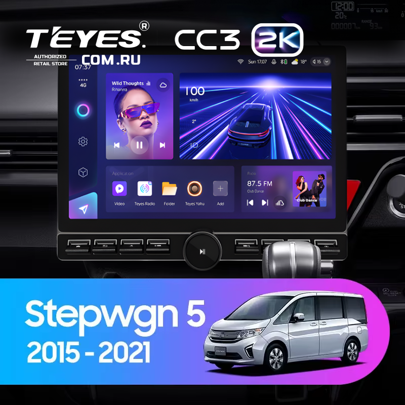 Штатная магнитола Teyes CC3 2K 6/128 Honda Stepwgn 5 (2015-2021) Правый руль (13&quot; с кнопками)
