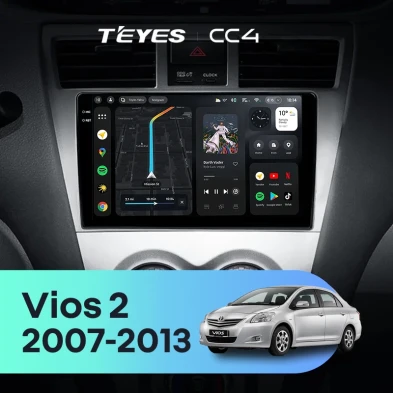 Штатная магнитола Teyes CC4 6/64 Toyota Vios 2 (2007-2013)