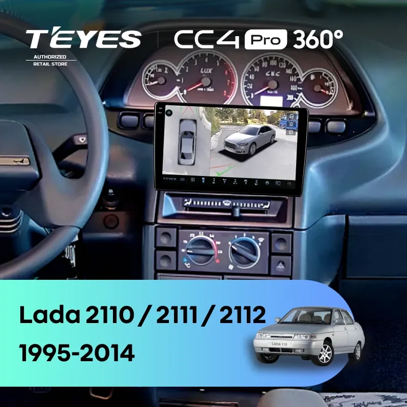 Штатная магнитола Teyes CC4 Pro 360 8/128 Lada 2111 (1995-2014)