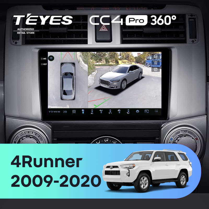 Штатная магнитола Teyes CC4 Pro 360 8/128 Toyota 4Runner 5 N280 (2009-2020)