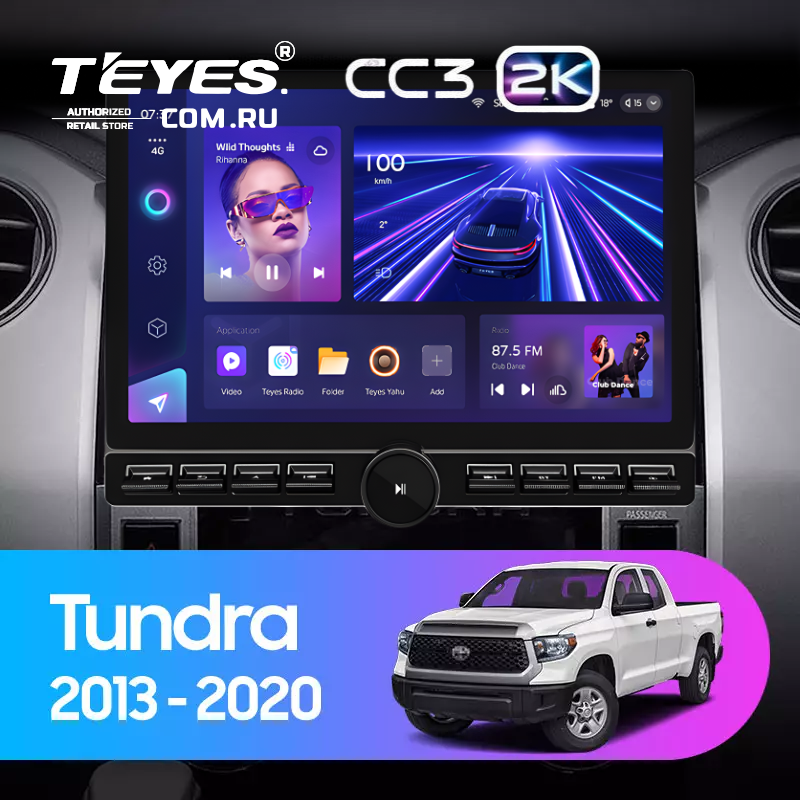 Штатная магнитола Teyes CC3 2K 6/128 Toyota Tundra XK50 (2013-2020) (13" с кнопками)