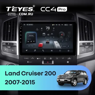 Штатная магнитола Teyes CC4 Pro 12/256 Toyota Land Cruiser 11 200 (2007-2015) F3 Тип-B