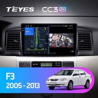Штатная магнитола Teyes CC3 2K 4/64 BYD F3 (2005-2013)