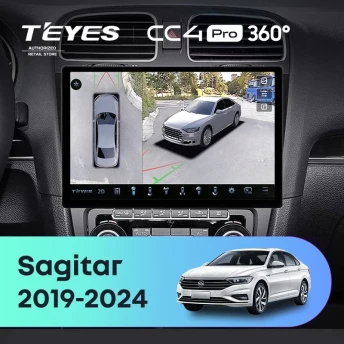 Штатная магнитола Teyes CC4 Pro 360 8/128 Volkswagen Sagitar (2019-2024) (11")