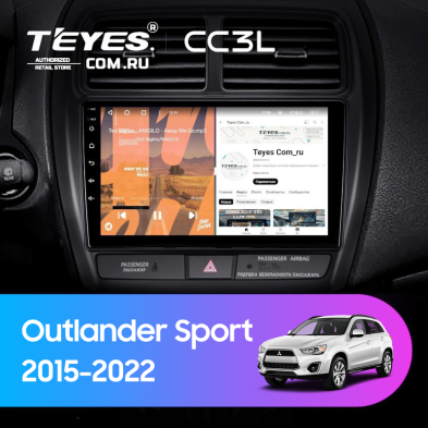 Штатная магнитола Teyes CC3L 4/32 Mitsubishi Outlander Sport (2015-2022) Тип-A