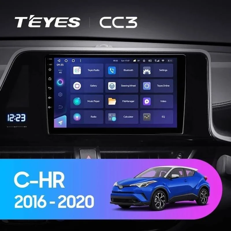 Штатная магнитола Teyes CC3 4/32 Toyota C-HR (2016-2020) F2 Правый руль