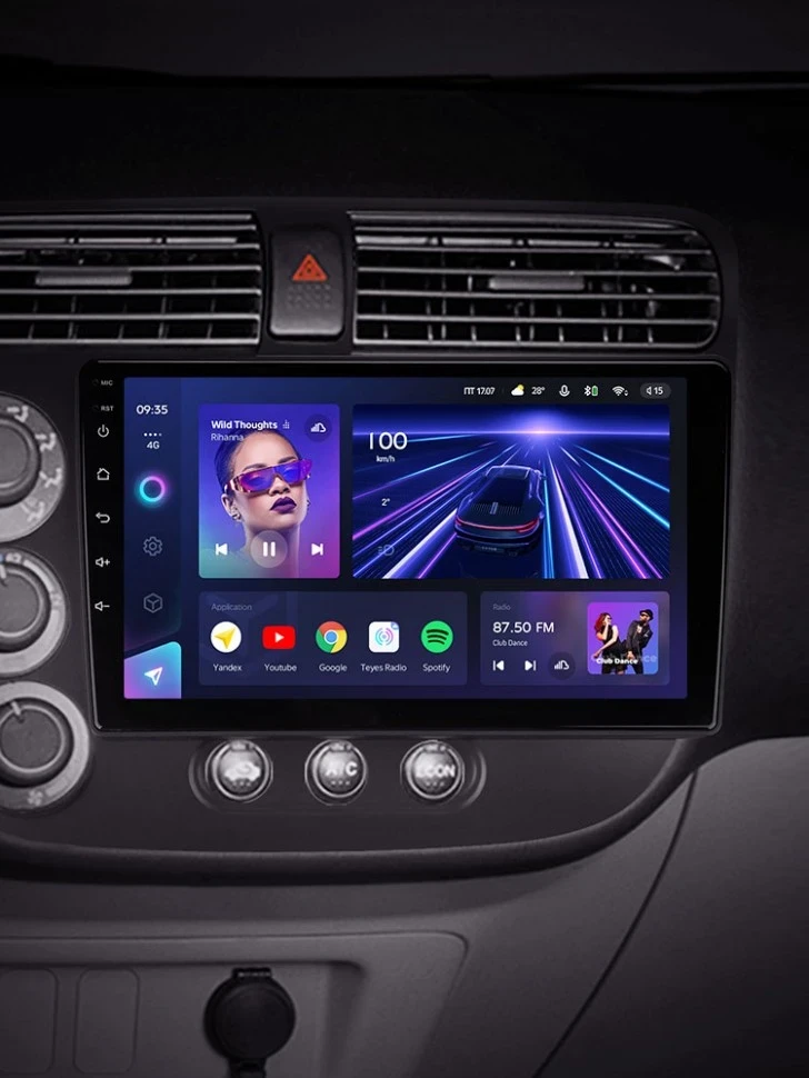 Штатная магнитола Teyes CC3 4/32 Honda Civic 7 (2000-2006) F1