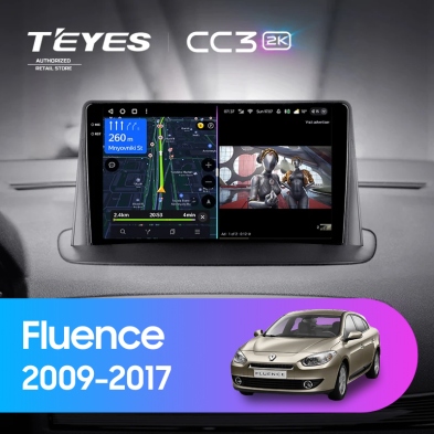 Штатная магнитола Teyes CC3 2K 4/32 Renault Fluence (2009-2017)