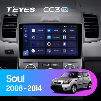 Штатная магнитола Teyes CC3 2K 4/64 Kia Soul 1 (2008-2014)