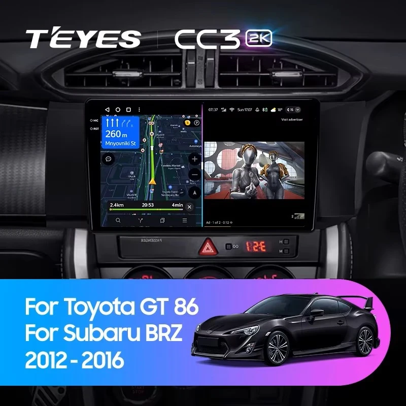 Штатная магнитола Teyes CC3 2K 4/32 Toyota GT 86 (2012-2016) Правый руль