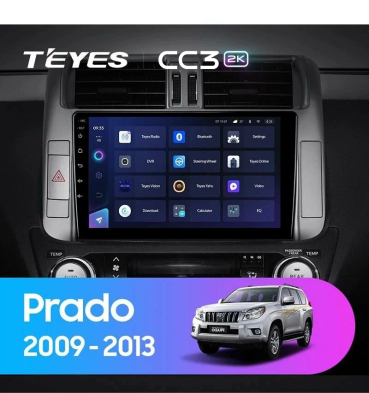 Штатная магнитола Teyes CC3 2K 360 6/128 Toyota Land Cruiser Prado 150 (2009-2013) F2 Тип-A