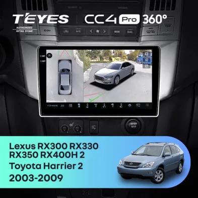 Штатная магнитола Teyes CC4 Pro 360 12/256 Toyota Harrier (2003-2009)