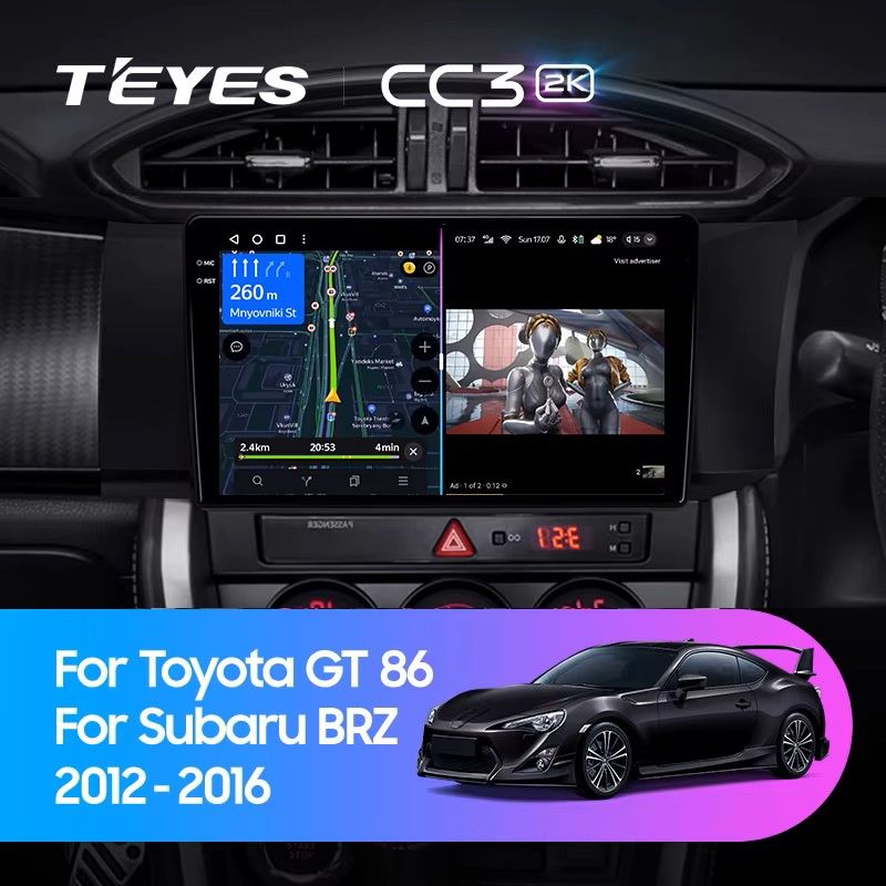 Штатная магнитола Teyes CC3 2K 4/32 Subaru BRZ (2012-2016) Правый руль