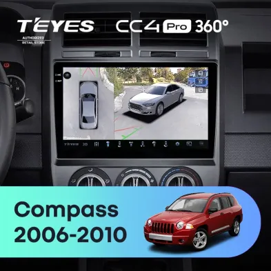 Штатная магнитола Teyes CC4 Pro 360 12/256 Jeep Compass 1 MK (2006-2010)