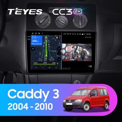 Штатная магнитола Teyes CC3 2K 360 6/128 Volkswagen Caddy 2K (2004-2010) (10 inch Universal)